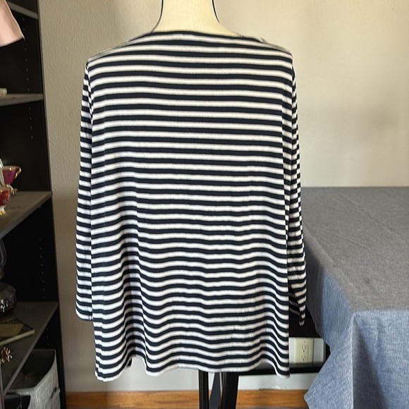 ASOS Women’s Size 18 Striped 3/4 Length Sleeve Lightweight Shirt - Picture 2 of 6